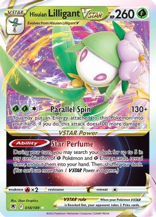 Hisuian Lilligant VSTAR 018/189 [SWSH10 Astral Radiance]  - Holofoil