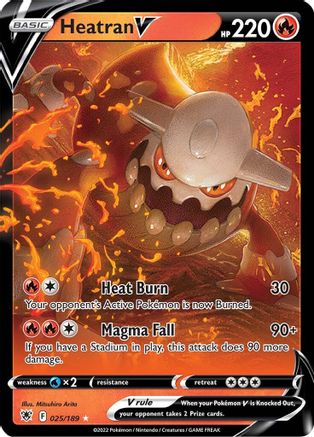 Heatran V 025/189 [SWSH10 Astral Radiance]  - Holofoil