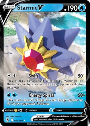 Starmie V 030/189 [SWSH10 Astral Radiance]  - Holofoil