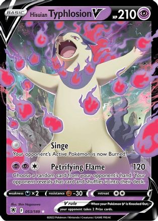 Hisuian Typhlosion V 053/189 [SWSH10 Astral Radiance]  - Holofoil