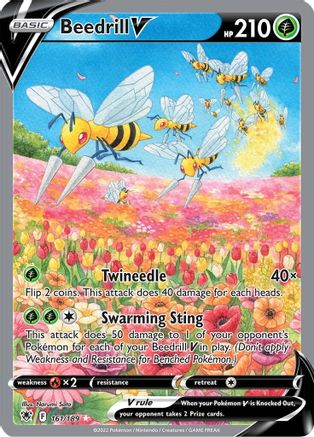 Beedrill V (Alternate Full Art) 161/189 [SWSH10 Astral Radiance]  - Holofoil