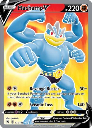 Machamp V (Full Art) 171/189 [SWSH10 Astral Radiance]  - Holofoil