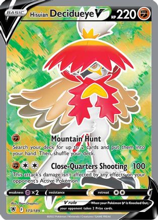 Hisuian Decidueye V (Full Art) 173/189 [SWSH10 Astral Radiance]  - Holofoil