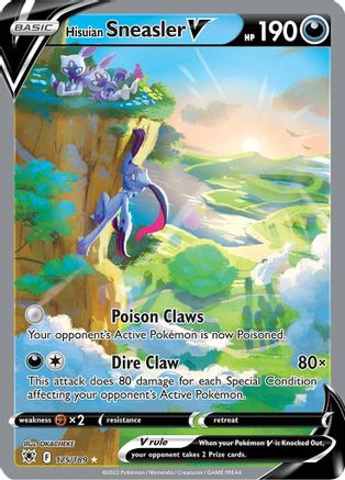 Hisuian Sneasler V (Alternate Full Art) 175/189 [SWSH10 Astral Radiance]  - Holofoil