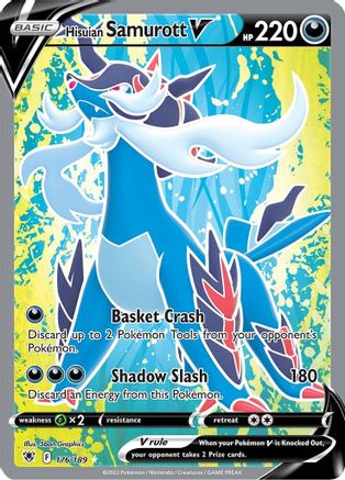 Hisuian Samurott V (Full Art) 176/189 [SWSH10 Astral Radiance]  - Holofoil
