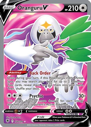 Oranguru V (Full Art) 179/189 [SWSH10 Astral Radiance]  - Holofoil