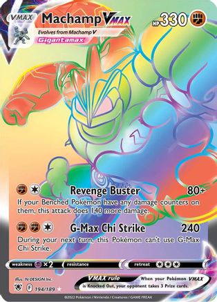 Machamp VMAX (Secret) 194/189 [SWSH10 Astral Radiance]  - Holofoil