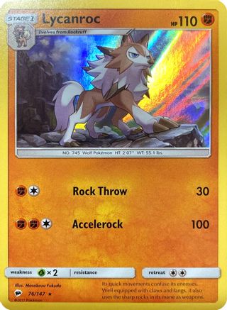 Lycanroc 076/147 [Miscellaneous Cards & Products]  - Holofoil