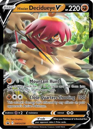 Hisuian Decidueye V SWSH238 [SWSH Sword & Shield Promo Cards]  - Holofoil