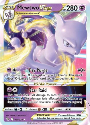 Mewtwo VSTAR 031/078 [Pokemon GO]  - Holofoil