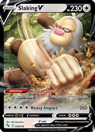 Slaking V 058/078 [Pokemon GO]  - Holofoil