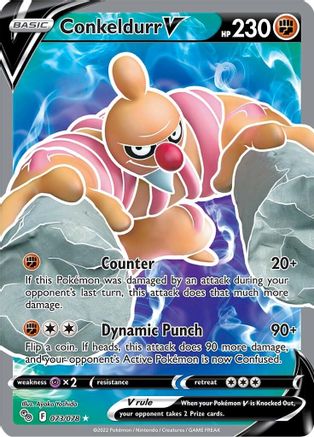 Conkeldurr V (Full Art) 073/078 [Pokemon GO]  - Holofoil