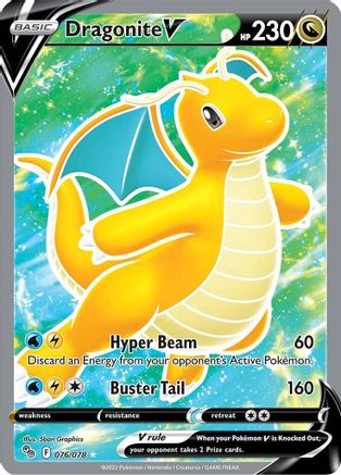 Dragonite V (Full Art) 076/078 [Pokemon GO]  - Holofoil