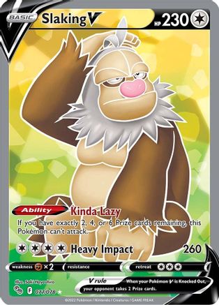 Slaking V (Full Art) 077/078 [Pokemon GO]  - Holofoil