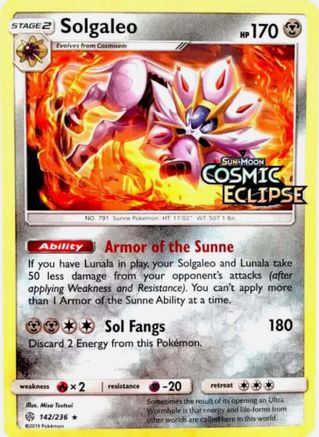 Solgaleo 142/236 [Miscellaneous Cards & Products]  - Holofoil
