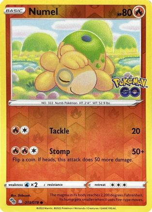 Numel (Peelable Ditto) 013/078 [Pokemon GO]  - Reverse Holofoil