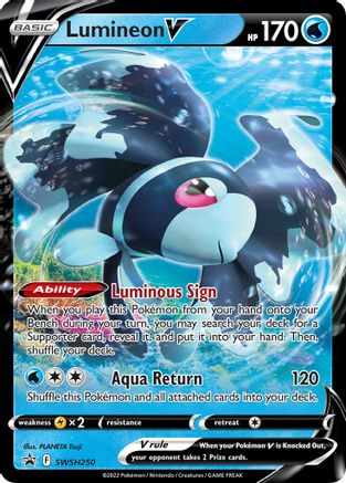 Lumineon V SWSH250 [SWSH Sword & Shield Promo Cards]  - Holofoil