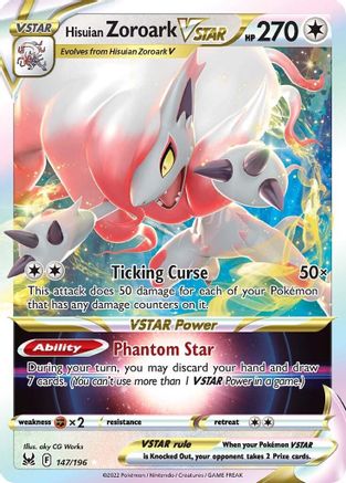 Hisuian Zoroark VSTAR 147/196 [SWSH11 Lost Origin]  - Holofoil