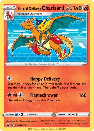 Special Delivery Charizard SWSH075 [SWSH Sword & Shield Promo Cards]  - Holofoil