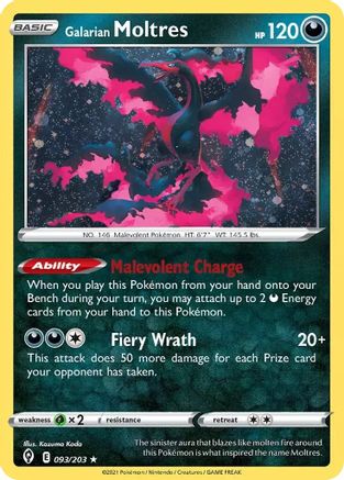 Galarian Moltres 093/203 [Miscellaneous Cards & Products]