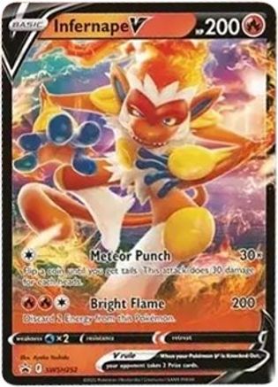 Infernape V SWSH252 [SWSH Sword & Shield Promo Cards]  - Holofoil