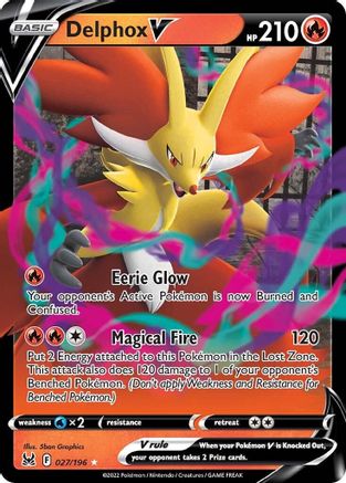 Delphox V 027/196 [SWSH11 Lost Origin]  - Holofoil