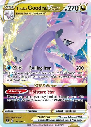 Hisuian Goodra VSTAR 136/196 [SWSH11 Lost Origin]  - Holofoil