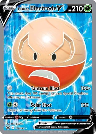 Hisuian Electrode V (Full Art) 172/196 [SWSH11 Lost Origin]  - Holofoil