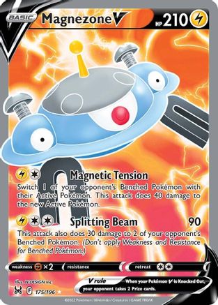 Magnezone V (Full Art) 175/196 [SWSH11 Lost Origin]  - Holofoil