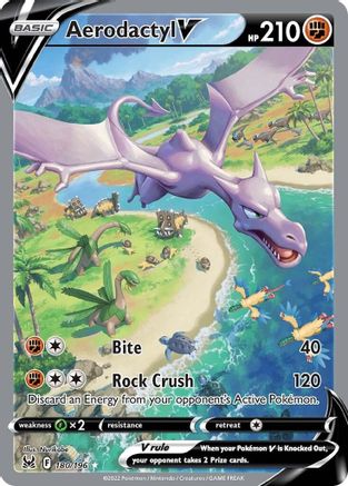 Aerodactyl V (Alternate Full Art) 180/196 [SWSH11 Lost Origin]  - Holofoil