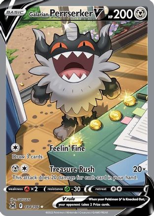 Galarian Perrserker V (Alternate Full Art) 184/196 [SWSH11 Lost Origin]  - Holofoil