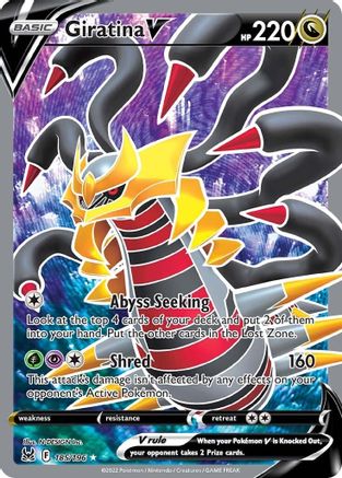 Giratina V (Full Art) 185/196 [SWSH11 Lost Origin]  - Holofoil
