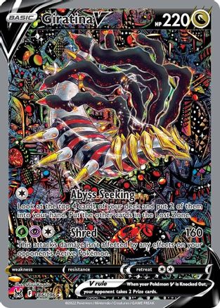 Giratina V (Alternate Full Art) 186/196 [SWSH11 Lost Origin]  - Holofoil