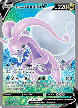 Hisuian Goodra V (Full Art) 187/196 [SWSH11 Lost Origin]  - Holofoil