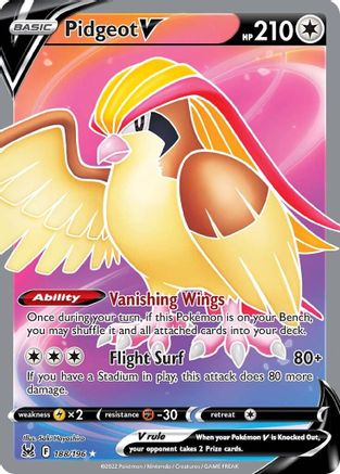 Pidgeot V (Full Art) 188/196 [SWSH11 Lost Origin]  - Holofoil
