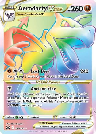 Aerodactyl VSTAR (Secret) 199/196 [SWSH11 Lost Origin]  - Holofoil