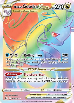 Hisuian Goodra VSTAR (Secret) 202/196 [SWSH11 Lost Origin]  - Holofoil