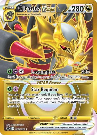 Giratina VSTAR (212) (Secret) 212/196 [SWSH11 Lost Origin]  - Holofoil