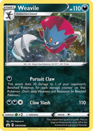 Weavile SWSH246 [SWSH Sword & Shield Promo Cards]  - Holofoil