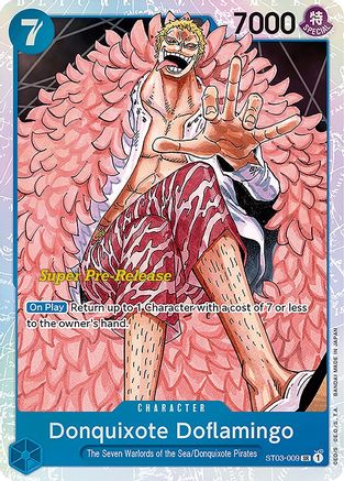 Donquixote Doflamingo (ST03-009)  [Super Pre-Release Starter Deck 3: The Seven Warlords of the Sea] Foil