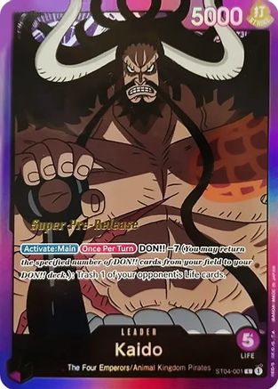 Kaido (001) (ST04-001)  [Super Pre-Release Starter Deck 4: Animal Kingdom Pirates] Foil