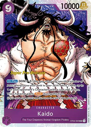 Kaido (003) (ST04-003)  [Super Pre-Release Starter Deck 4: Animal Kingdom Pirates] Foil