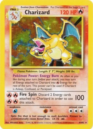 Charizard 004/102 [Base Set]  - Holofoil