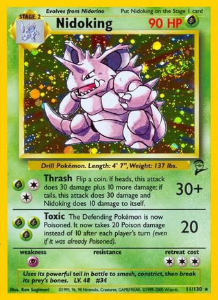 Nidoking 011/130 [Base Set 2]  - Holofoil