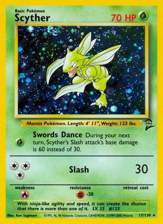Scyther 017/130 [Base Set 2]  - Holofoil