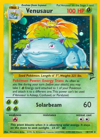 Venusaur 018/130 [Base Set 2]  - Holofoil