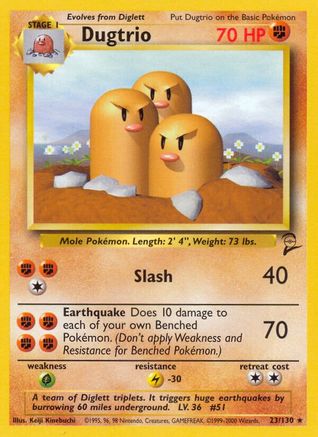 Dugtrio 023/130 [Base Set 2]