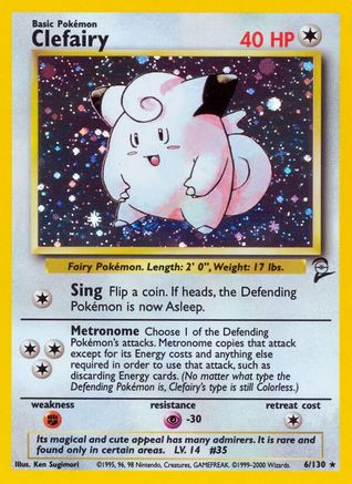 Clefairy 006/130 [Base Set 2]  - Holofoil