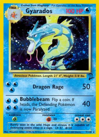 Gyarados 007/130 [Base Set 2]  - Holofoil