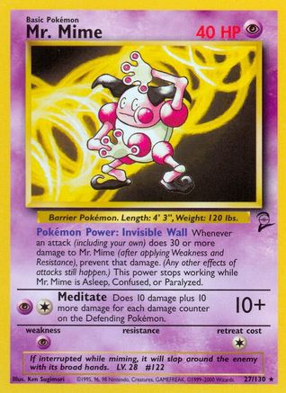 Mr. Mime 027/130 [Base Set 2]